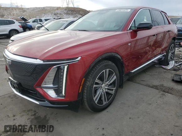 2024 Cadillac LYRIQ Luxury z VIN 1GYKPPRL7RZ108497, wystawiony jako Copart lot #45024425 z przebiegiem 12 586 mil mil oraz Czysty tytuł • Clean title. Historia ofert i sprzedaży dostępna na DreamBid. Obrazek 1.