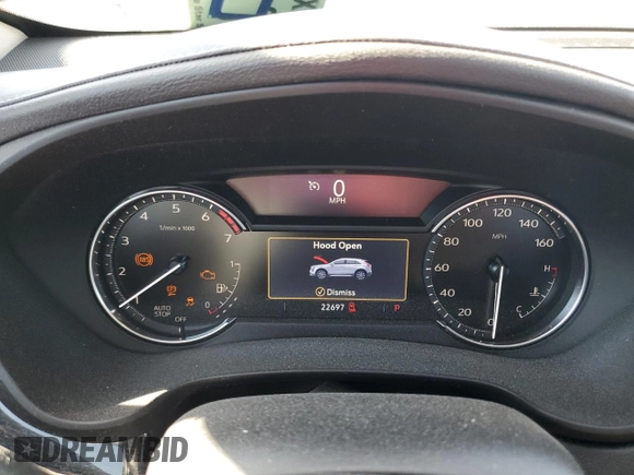 2022 Cadillac XT4 FWD Premium Luxury with VIN 1GYFZCR43NF154997, listed as a Copart auction lot 81942214 with 22,697 mi miles and Salvage title. Bid and sale history available at DreamBid. Image 9.