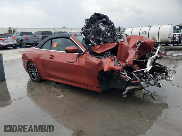 2022 BMW 4 Series 430i z VIN WBA23AT04NCK24960, wystawiony jako Copart lot #45815565 z przebiegiem Nie podano mil oraz Nie do naprawy • Non repairable. Historia ofert i sprzedaży dostępna na DreamBid. Obrazek 4.