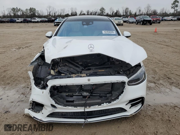 2024 Mercedes-Benz S 580 с VIN W1K6G7GB7RA274038, выставлен на аукционе Copart как лот 42456595 с пробегом 5 810 миль миль и Списание • Salvage title. История ставок и продаж доступна на DreamBid. Изображение 5.