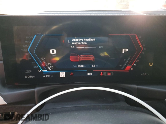 2024 BMW M4 Competition xDrive with VIN WBS33BA03RCP76190, listed as a Copart auction lot 45919225 with 6,920 mi miles and Salvage title. Bid and sale history available at DreamBid. Image 9.