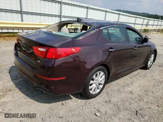 2014 Kia Optima LX with VIN 5XXGM4A79EG314371, listed as a Copart auction lot 50327902 with 0 mi miles and Salvage Title. Bid and sale history available at carsss.com. Image 4.