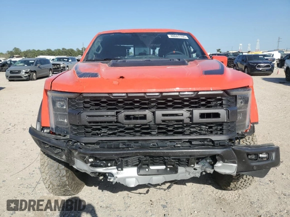 2021 Ford F-150 Raptor with VIN 1FTFW1RG7MFC62731, listed as a Copart auction lot 48047705 with 5,911 mi miles and Salvage Title. Bid and sale history available at carsss.com. Image 5.