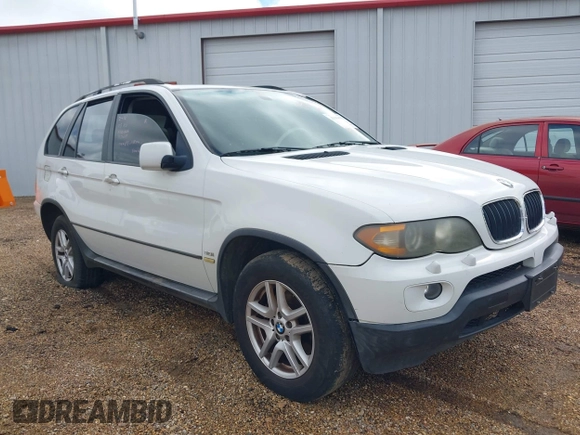 2005 BMW X5 3.0i with VIN 5UXFA13515LY12626, listed as a IAAI auction lot 41584553 with 212,707 mi miles. Bid and sale history available at carsss.com. Image 1.