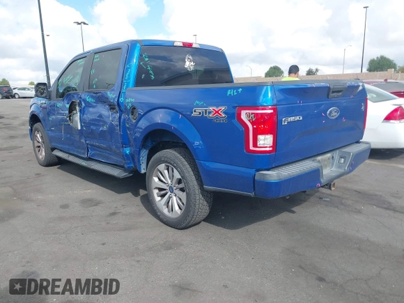 2017 Ford F-150 XL with VIN 1FTEW1EP0HKE52305, listed as a IAAI auction lot 41909730 with 107,277 mi miles. Bid and sale history available at carsss.com. Image 3.
