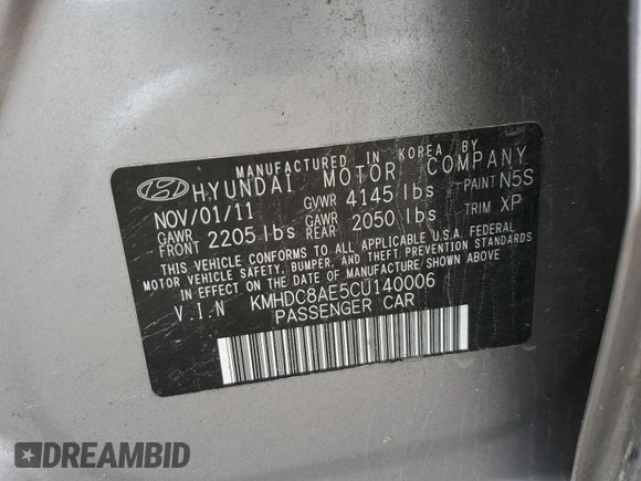 2012 Hyundai Elantra Touring SE with VIN KMHDC8AE5CU140006, listed as a Copart auction lot 52931545 with 133,241 mi miles and Salvage Title. Bid and sale history available at carsss.com. Image 12.