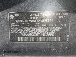 2018 BMW 3 Series 340i z VIN WBA8B3G57JNU36801, wystawiony jako IAAI lot #42524722 z przebiegiem 63 787 mil mil oraz . Historia ofert i sprzedaży dostępna na DreamBid. Obrazek 9.