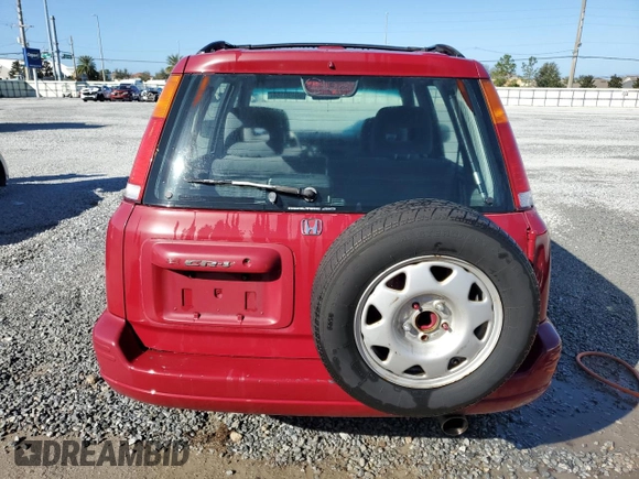 1998 Honda CR-V LX with VIN JHLRD1748WC057941, listed as a Copart auction lot 80490184 with 144,209 mi miles and Salvage Title. Bid and sale history available at carsss.com. Image 6.