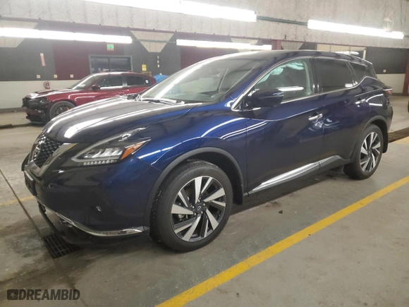 2023 Nissan Murano SL with VIN 5N1AZ2CS4PC107379, listed as a Copart auction lot 83018004 with 17,686 mi miles and Salvage Title. Bid and sale history available at carsss.com. Image 1.