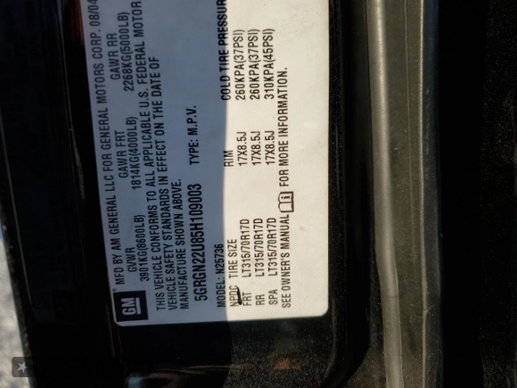 2005 Hummer H2 SUT z VIN 5GRGN22U85H109003, wystawiony jako Copart lot #76557734 z przebiegiem 115 249 mil mil oraz Szkoda całkowita • Salvage title. Historia ofert i sprzedaży dostępna na DreamBid. Obrazek 13.