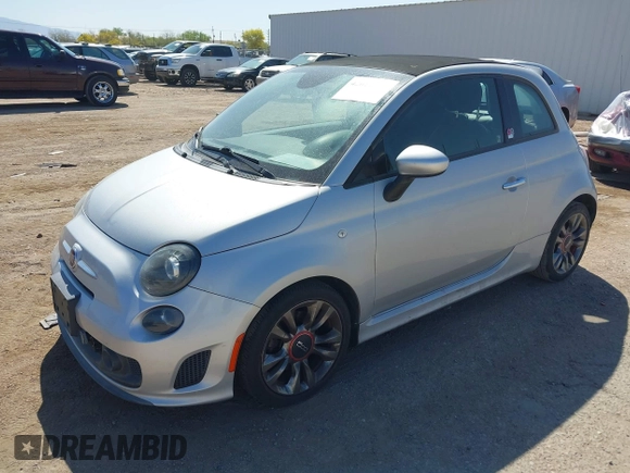2014 FIAT 500 Abarth with VIN 3C3CFFJH8ET188400, listed as a IAAI auction lot 42014197 with 86,869 mi miles. Bid and sale history available at carsss.com. Image 2.