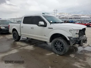 2015 Ford F-150 XLT with VIN 1FTEW1EG2FFB17259, listed as a Copart auction lot 46530595 with 217,074 mi miles and Salvage Title. Bid and sale history available at carsss.com. Image 4.