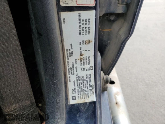 2007 GMC Canyon SLE1 z VIN 1GTDS13E178129031, wystawiony jako Copart lot #44825775 z przebiegiem 249 940 mil mil oraz Czysty tytuł • Clean title. Historia ofert i sprzedaży dostępna na DreamBid. Obrazek 12.