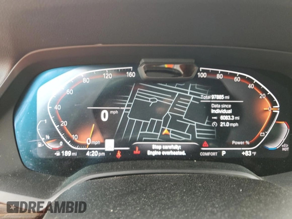 2021 BMW X5 xDrive40i with VIN 5UXCR6C08M9D83268, listed as a Copart auction lot 51781335 with 97,885 mi miles and Salvage title. Bid and sale history available at DreamBid. Image 9.