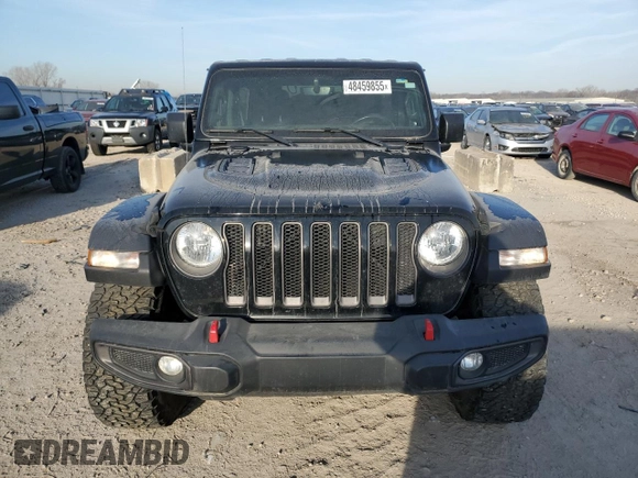 2021 Jeep Wrangler Unlimited Rubicon with VIN 1C4HJXFN6MW559471, listed as a Copart auction lot 48459855 with 33,495 mi miles and Salvage title. Bid and sale history available at DreamBid. Image 5.