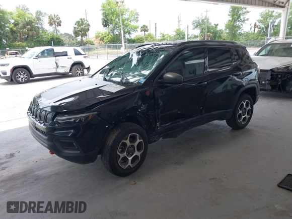 2022 Jeep Compass Trailhawk with VIN 3C4NJDDB5NT164201, listed as a IAAI auction lot 42214973 with 92,668 mi miles and . Bid and sale history available at DreamBid. Image 17.