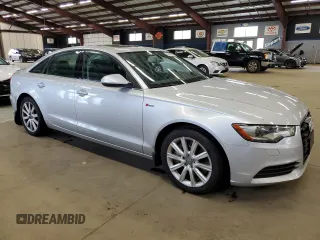 2013 Audi A6 Premium Plus with VIN WAUGGAFC8DN034033, listed as a Copart auction lot 55471895 with 136,840 mi miles and Salvage title. Bid and sale history available at DreamBid. Image 4.