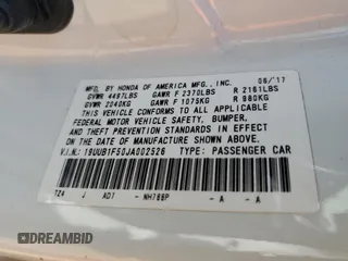 2018 Acura TLX Technology with VIN 19UUB1F50JA002526, listed as a Copart auction lot 65847825 with 57,767 mi miles and Salvage title. Bid and sale history available at DreamBid. Image 13.