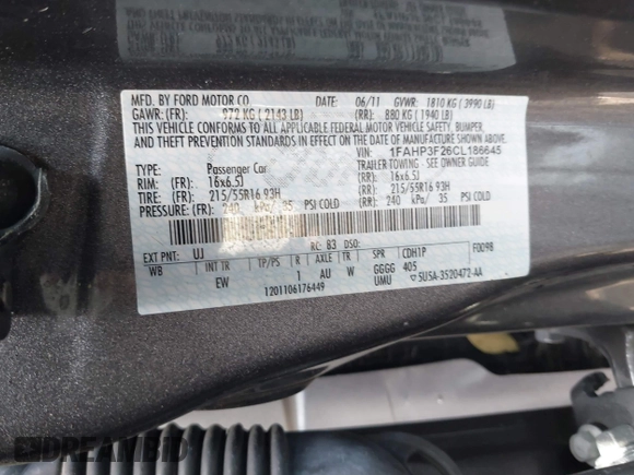 2012 Ford Focus SE with VIN 1FAHP3F26CL186645, listed as a IAAI auction lot 42458819 with 99,470 mi miles and . Bid and sale history available at DreamBid. Image 9.