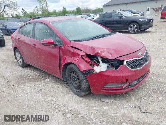 2015 Kia Forte LX with VIN KNAFX4A68F5436703, listed as a IAAI auction lot 42116972 with 146,744 mi miles. Bid and sale history available at carsss.com. Image 1.