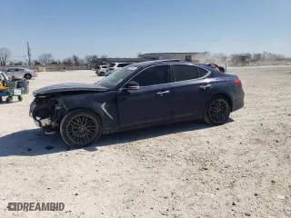 2019 Genesis G70 2.0T Advanced with VIN KMTG34LA0KU017086, listed as a Copart auction lot 47943445 with 87,692 mi miles and Salvage Title. Bid and sale history available at carsss.com. Image 1.