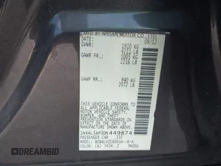 2013 Nissan Altima SV with VIN 1N4AL3AP3DN449874, listed as a IAAI auction lot 42003117 with 98,711 mi miles and . Bid and sale history available at carsss.com. Image 9.