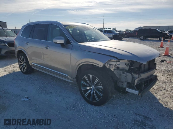 2024 Volvo XC90 Core Bright Theme with VIN YV4L12PK8R1188901, listed as a Copart auction lot 41800025 with 4,892 mi miles and Non Repairable. Bid and sale history available at carsss.com. Image 4.