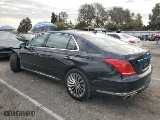 2018 Genesis G90 5.0L Ultimate with VIN KMHG54JH4JU038851, listed as a Copart auction lot 84758274 with 16,528 mi miles and Salvage Title. Bid and sale history available at carsss.com. Image 2.