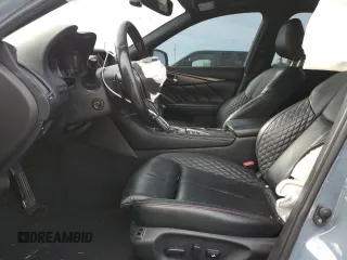 2021 Infiniti Q50 Red Sport 400 with VIN JN1FV7DP1MM850085, listed as a Copart auction lot 52563075 with Not provided miles and Salvage title. Bid and sale history available at DreamBid. Image 7.