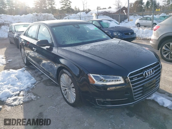 2015 Audi A8 L 4.0T with VIN WAU32AFD0FN035282, listed as a IAAI auction lot 41515136 with 76,518 mi miles. Bid and sale history available at carsss.com. Image 13.