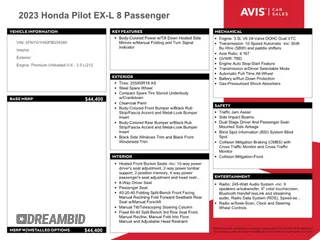2023 Honda Pilot EX-L z VIN 5FNYG1H40PB034589, wystawiony jako Copart lot #56210485 z przebiegiem 42 181 mil mil oraz Czysty tytuł • Clean title. Historia ofert i sprzedaży dostępna na DreamBid. Obrazek 13.
