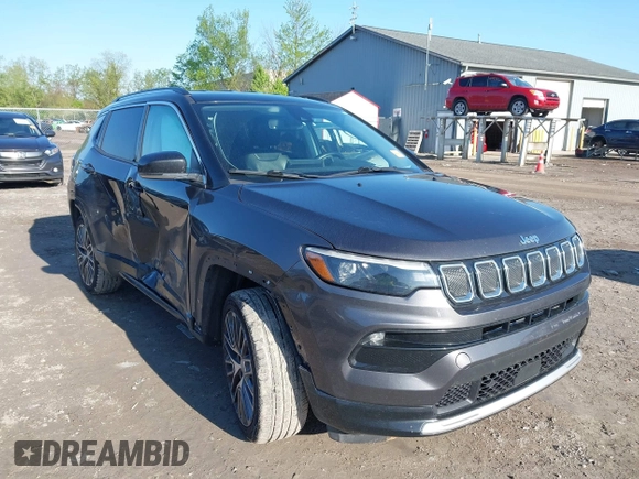 2022 Jeep Compass Limited with VIN 3C4NJDCB1NT153780, listed as a IAAI auction lot 42219869 with 121,000 mi miles and . Bid and sale history available at DreamBid. Image 1.
