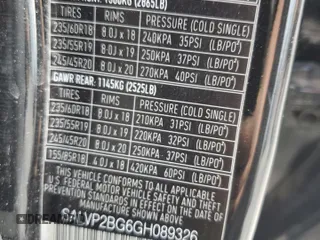 2016 Land Rover Range Rover Evoque SE с VIN SALVP2BG6GH089326, выставлен на аукционе Copart как лот 63291205 с пробегом 119 243 миль миль и Чистый • Clean title. История ставок и продаж доступна на DreamBid. Изображение 13.