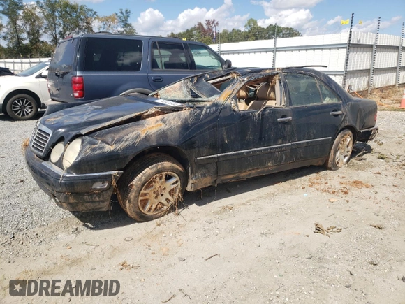 1998 Mercedes-Benz E-Class with VIN WDBJF65F2WA608994, listed as a Copart auction lot 81296714 with 0 mi miles and Salvage Title. Bid and sale history available at carsss.com. Image 1.
