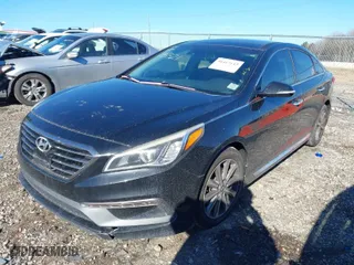 2016 Hyundai Sonata 2.4L Sport with VIN 5NPE34AF5GH310746, listed as a IAAI auction lot 41417142 with 150,117 mi miles. Bid and sale history available at carsss.com. Image 2.