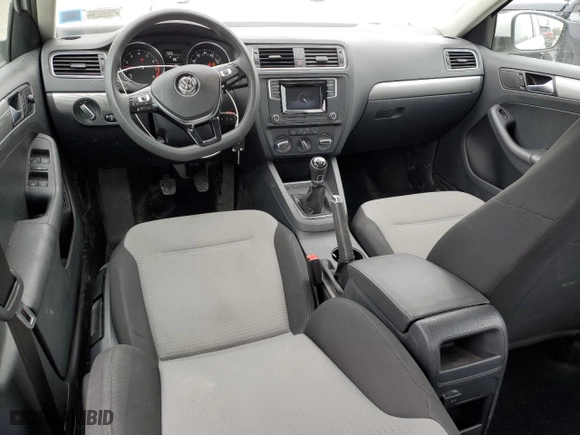 2017 Volkswagen Jetta 1.4T S with VIN 3VW167AJ5HM282645, listed as a Copart auction lot 52574995 with 75,541 mi miles and Salvage Title. Bid and sale history available at carsss.com. Image 8.