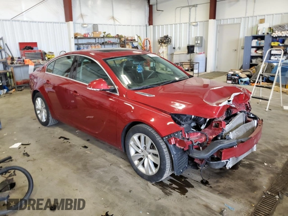 2015 Buick Regal Premium I with VIN 2G4GN5EX2F9107516, listed as a Copart auction lot 53291485 with 48,969 mi miles and Clean Title. Bid and sale history available at carsss.com. Image 4.