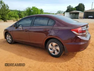 2014 Honda Civic LX with VIN 2HGFB2F57EH519196, listed as a Copart auction lot 53933895 with 297,351 mi miles and Salvage Title. Bid and sale history available at DreamBid. Image 2.
