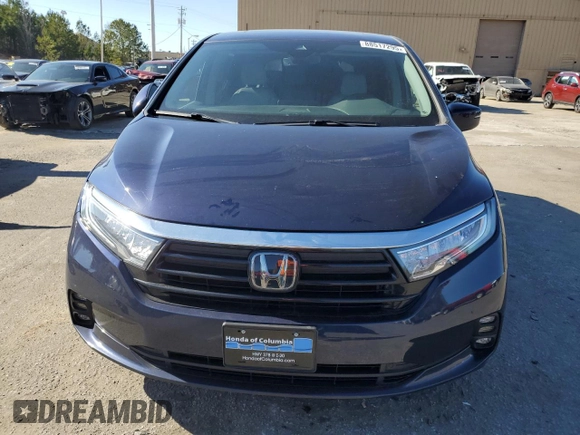 2022 Honda Odyssey EX-L with VIN 5FNRL6H73NB042531, listed as a Copart auction lot 88517295 with 23,926 mi miles and Salvage Title. Bid and sale history available at DreamBid. Image 5.