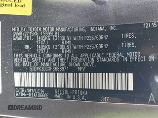 2015 Toyota Sienna XLE with VIN 5TDYK3DCXFS688971, listed as a IAAI auction lot 42127912 with 143,024 mi miles. Bid and sale history available at carsss.com. Image 9.