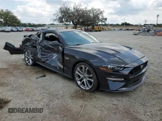 2022 Ford Mustang GT with VIN 1FA6P8CF0N5122488, listed as a Copart auction lot 55222715 with 11,764 mi miles and Salvage title. Bid and sale history available at DreamBid. Image 4.