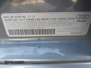 2012 Audi A4 Premium Plus с VIN WAUFFAFL4CN015556, выставлен на аукционе IAAI как лот 41836164 с пробегом Не указан миль и . История ставок и продаж доступна на DreamBid. Изображение 9.