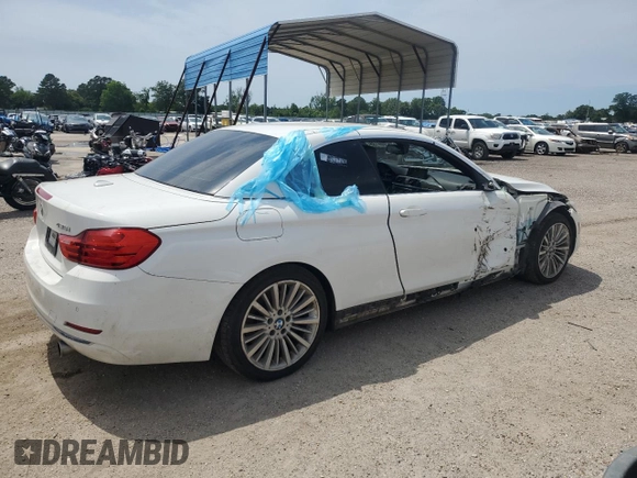 2014 BMW 4 Series 435i with VIN WBA3T3C55EP736862, listed as a Copart auction lot 57089135 with 113,801 mi miles and Salvage title. Bid and sale history available at DreamBid. Image 3.