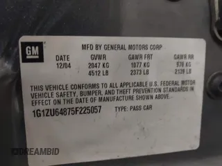 2005 Chevrolet Malibu Maxx LT with VIN 1G1ZU64875F225057, listed as a IAAI auction lot 41290454 with 141,911 mi miles. Bid and sale history available at carsss.com. Image 9.