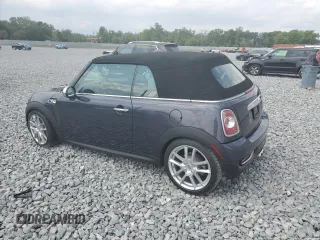 2012 MINI Convertible S with VIN WMWZP3C56CT250886, listed as a Copart auction lot 50027405 with 92,990 mi miles and Salvage title. Bid and sale history available at DreamBid. Image 2.