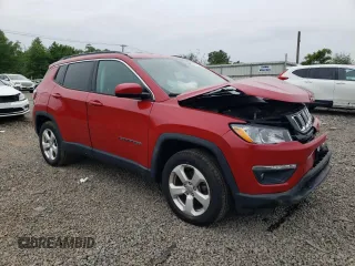 2019 Jeep Compass Latitude with VIN 3C4NJDBB7KT735802, listed as a Copart auction lot 57726275 with 58,660 mi miles and Salvage title. Bid and sale history available at DreamBid. Image 4.