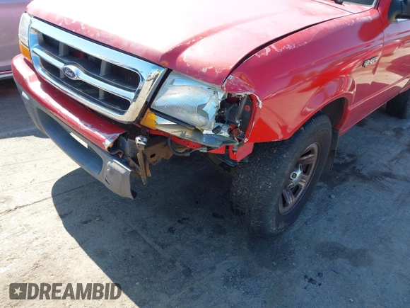 2000 Ford Ranger XL with VIN 1FTYR10C7YPA11959, listed as a IAAI auction lot 41978386 with 221,706 mi miles. Bid and sale history available at carsss.com. Image 6.