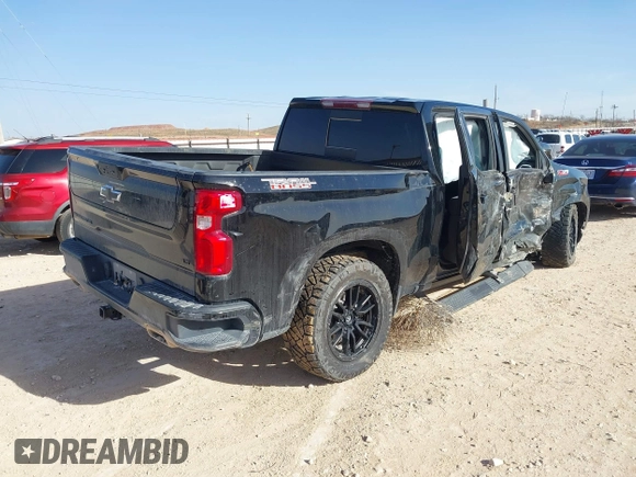 2021 Chevrolet Silverado 1500 LT Trail Boss with VIN 3GCPYFED4MG473147, listed as a IAAI auction lot 41466515 with 92,852 mi miles and . Bid and sale history available at DreamBid. Image 4.