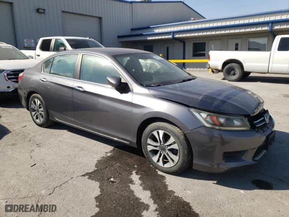 2013 Honda Accord Sdn LX with VIN 1HGCR2F32DA107651, listed as a Copart auction lot 42676272 with 121,884 mi miles and Salvage Title. Bid and sale history available at carsss.com. Image 1.