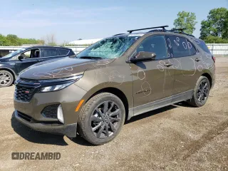 2024 Chevrolet Equinox RS with VIN 3GNAXMEG2RL237092, listed as a Copart auction lot 62338955 with 24,033 mi miles and Salvage title. Bid and sale history available at DreamBid. Image 1.